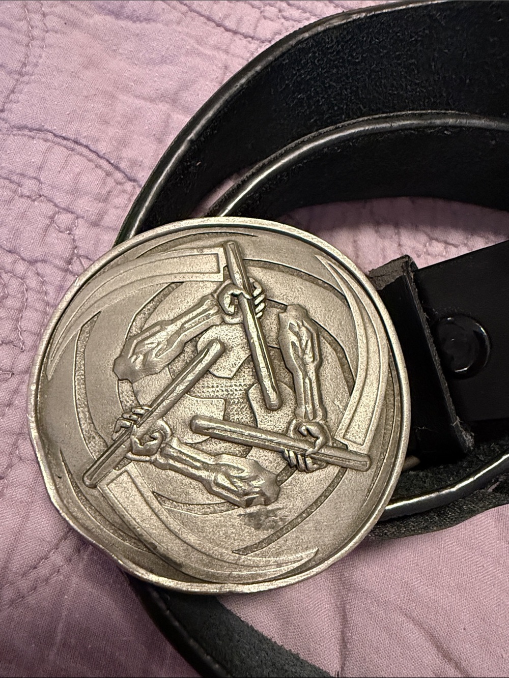 ULTRA RARE -  Neurosis band "Triple Scythe/Arrows" Pewter Belt Buckle